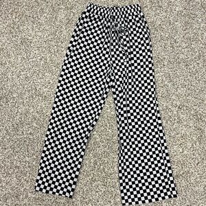 Checkered Black and White Pants